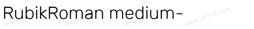 RubikRoman medium字体转换